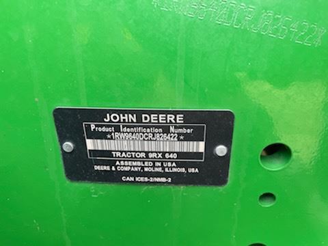 2024 John Deere 9RX 640 Tractor Rubber Track