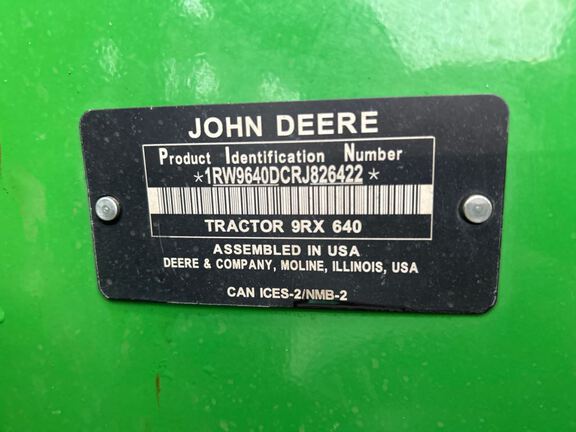 2024 John Deere 9RX 640 Tractor Rubber Track