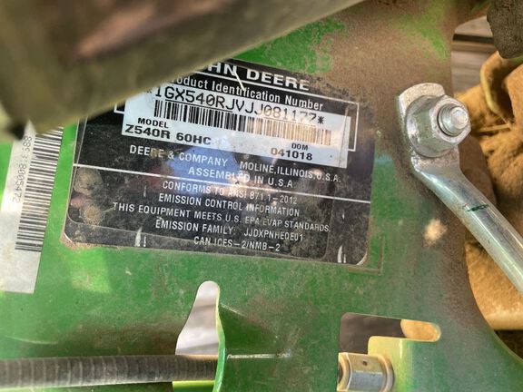 2018 John Deere Z540R Mower/Zero Turn