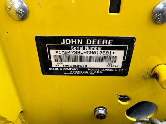 2016 John Deere 47SB Snow Blower