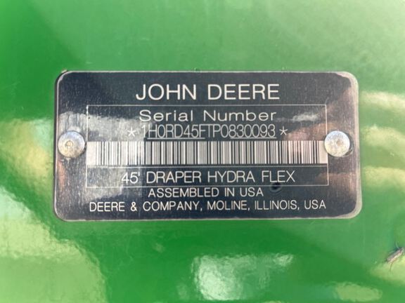 2024 John Deere RD45F Header Combine