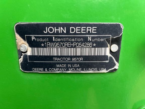 2017 John Deere 9570R Tractor 4WD