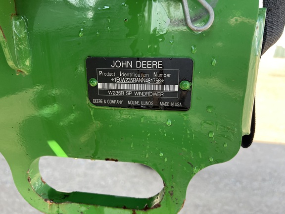 2022 John Deere W235R Windrower