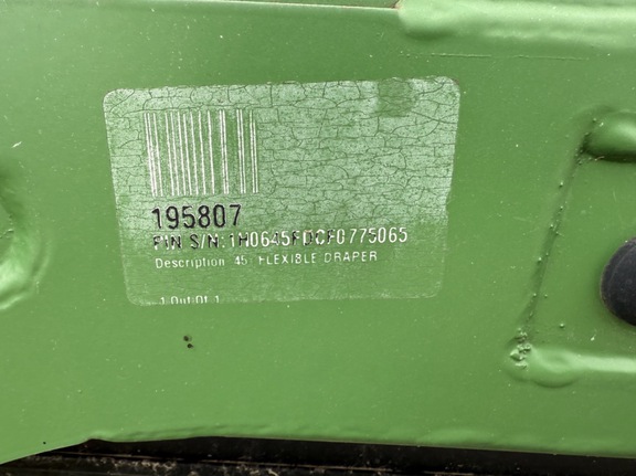 2015 John Deere 645FD Header Combine