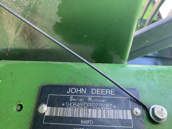 2015 John Deere 645FD Header Combine