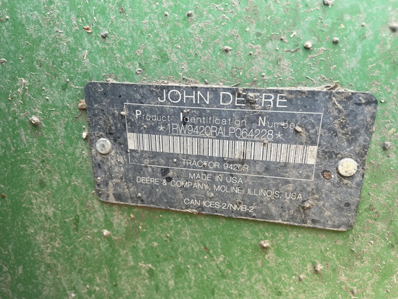 2020 John Deere 9420R Tractor 4WD