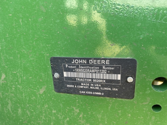 2021 John Deere 9520RX Tractor Rubber Track