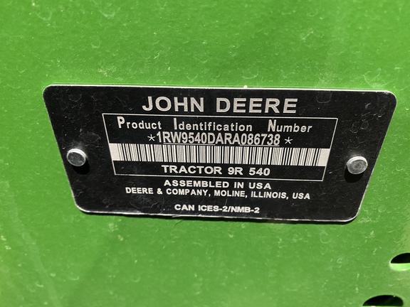 2024 John Deere 9R 540 Tractor 4WD