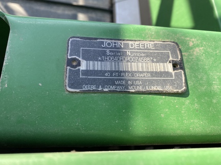 2012 John Deere 640FD Header Combine