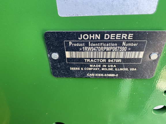 2021 John Deere 9470R Tractor 4WD