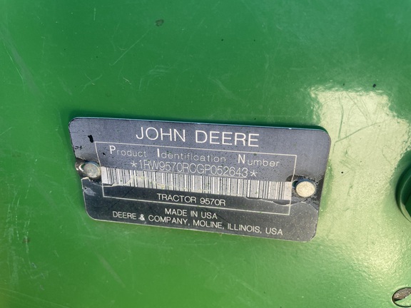 2016 John Deere 9570R Tractor 4WD