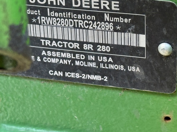2024 John Deere 8R 280 Tractor