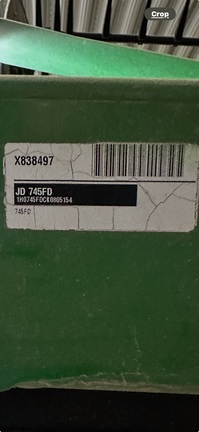 2019 John Deere 745FD Header Combine