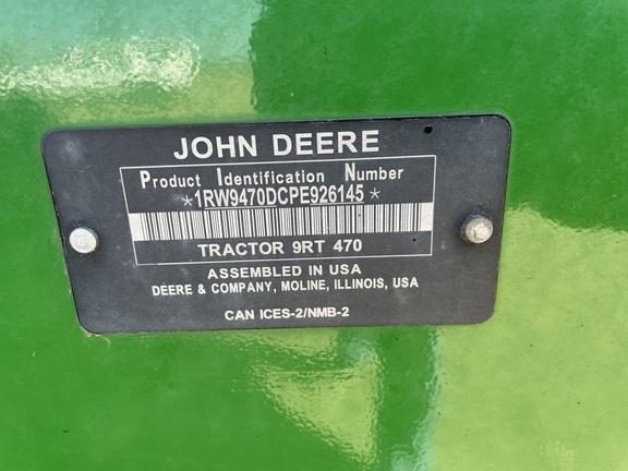 2023 John Deere 9RT 470 Tractor Rubber Track