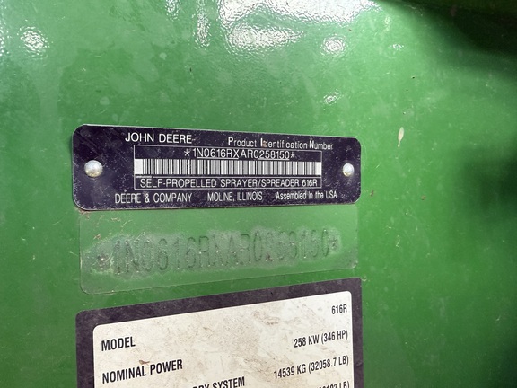 2025 John Deere 616R Sprayer/High Clearance