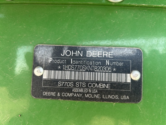 2022 John Deere S770 Combine