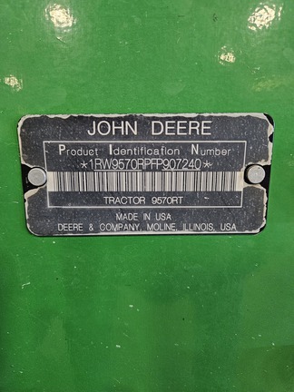 2015 John Deere 9570RT Tractor Rubber Track