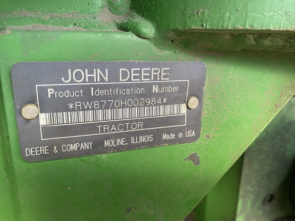 1995 John Deere 8770 Tractor 4WD