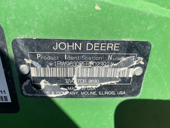 2011 John Deere 9630 Tractor 4WD