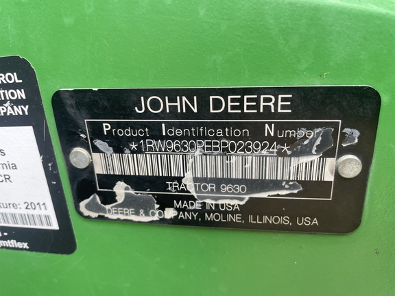 2011 John Deere 9630 Tractor 4WD