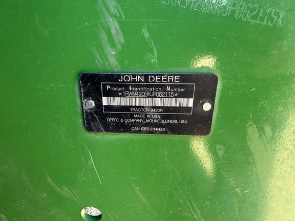 2019 John Deere 9420R Tractor 4WD