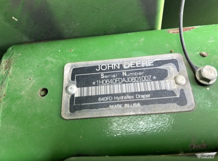 2018 John Deere 640FD Header Combine