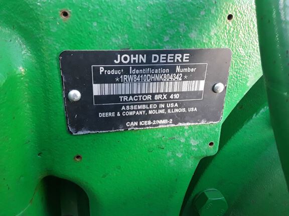 2022 John Deere 8RX 410 Tractor Rubber Track