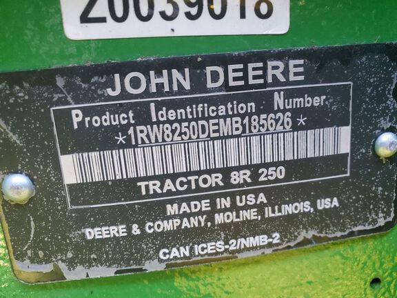 2021 John Deere 8R 250 Tractor