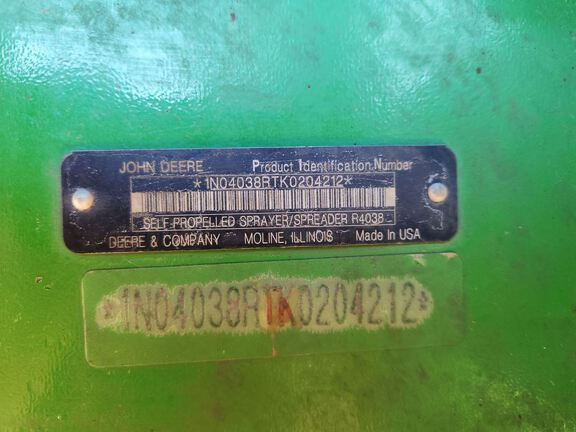 2020 John Deere R4038 Sprayer/High Clearance