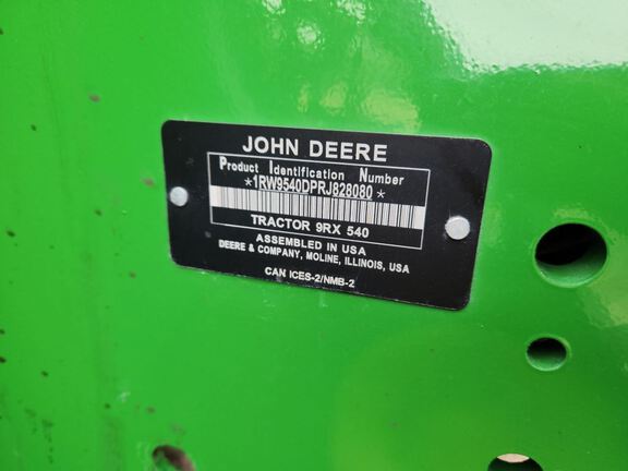 2025 John Deere 9RX 540 Tractor Rubber Track