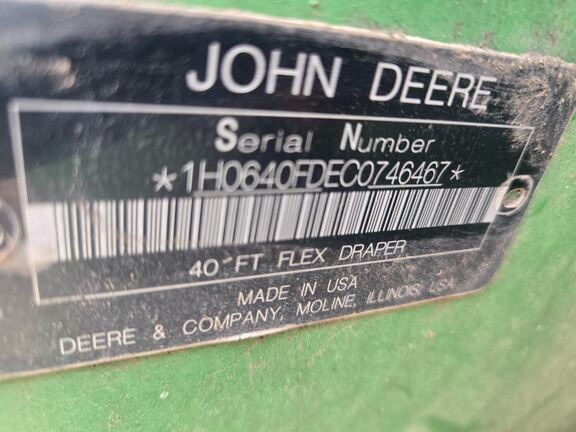 2012 John Deere 640FD Header Combine