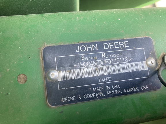 2015 John Deere 645FD Header Combine