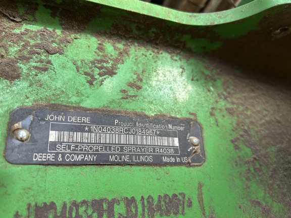 2018 John Deere R4038 Sprayer/High Clearance