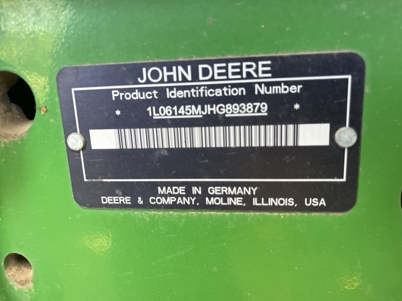2017 John Deere 6145M Tractor