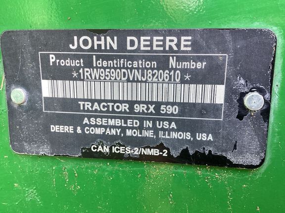 2022 John Deere 9RX 590 Tractor Rubber Track