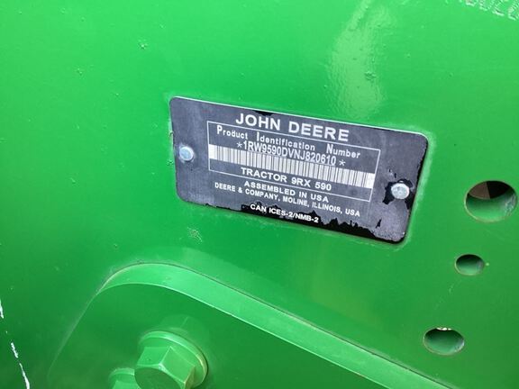 2022 John Deere 9RX 590 Tractor Rubber Track
