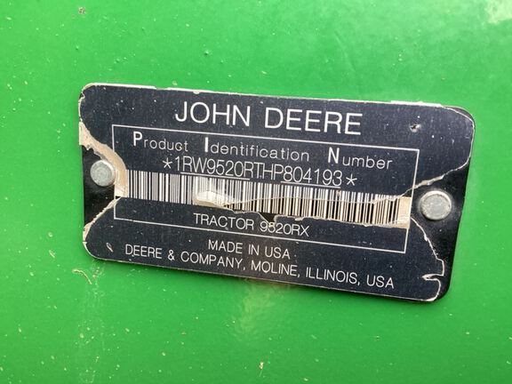 2017 John Deere 9520RX Tractor Rubber Track