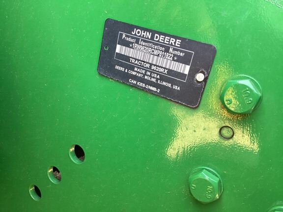2021 John Deere 9620RX Tractor Rubber Track