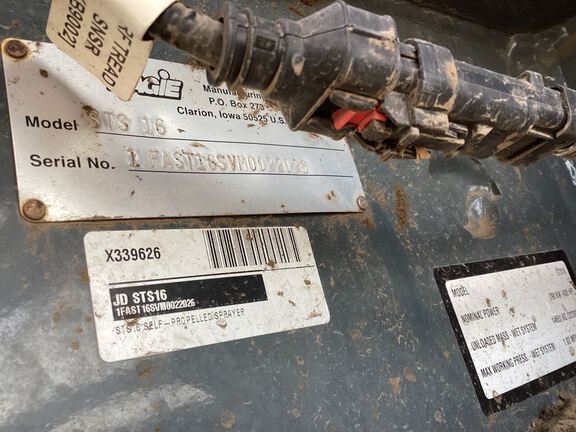 2022 John Deere STS16 Sprayer/High Clearance