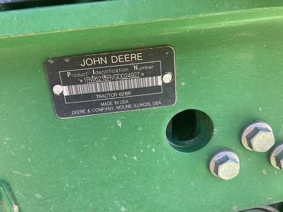 2016 John Deere 6215R Tractor