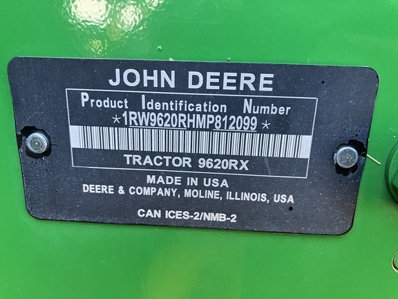 2021 John Deere 9620RX Tractor Rubber Track