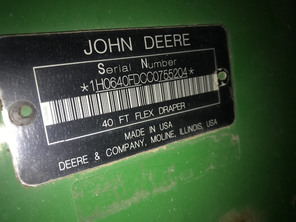 2012 John Deere 640FD Header Combine