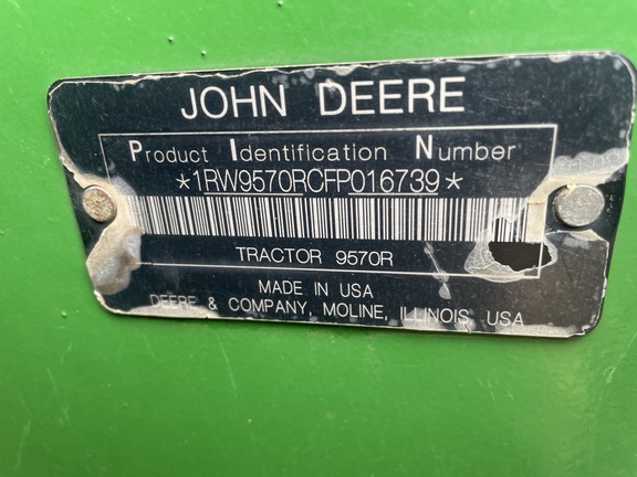 2015 John Deere 9570R Tractor 4WD
