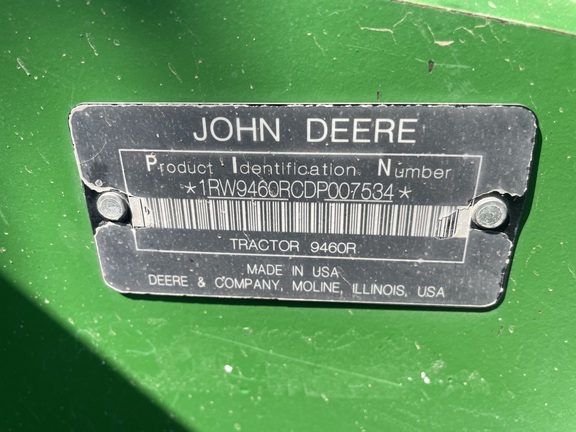 2013 John Deere 9460R Tractor 4WD