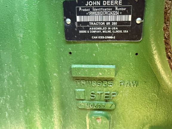 2024 John Deere 8R 280 Tractor