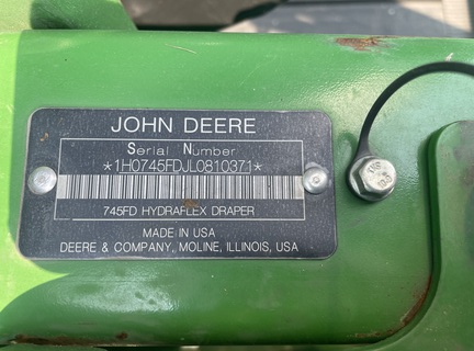 2020 John Deere 745FD Header Combine