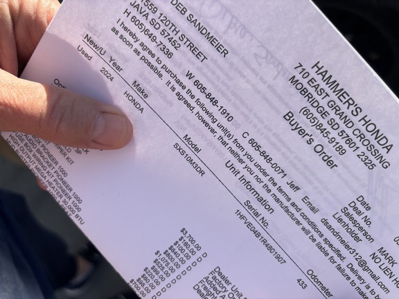 2024 Honda Pioneer 1000 ATV