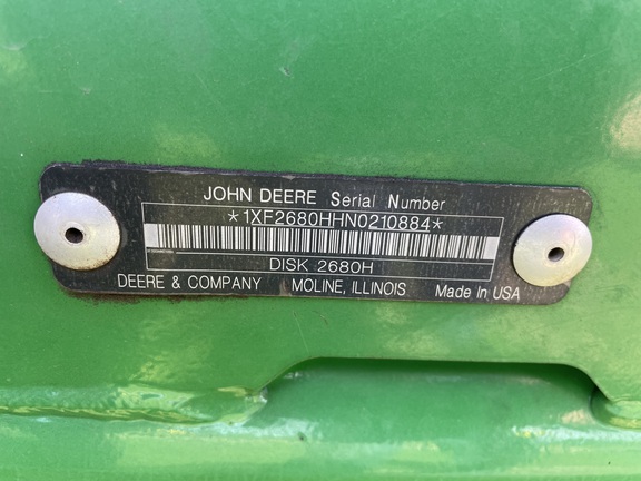 2022 John Deere 2680H Disk