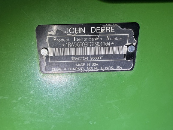 2012 John Deere 9560RT Tractor Rubber Track