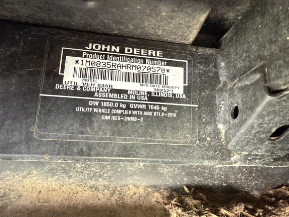 2024 John Deere XUV 835R ATV